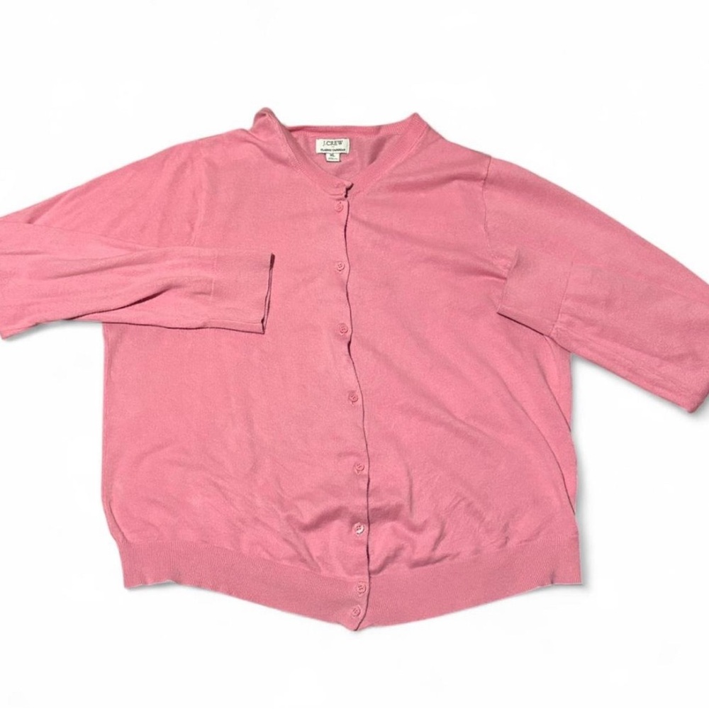 J. Crew Pink Button-Up Cardigan